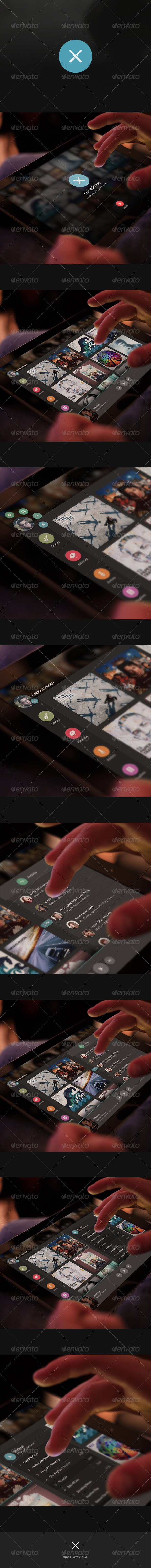 Music App UI - Darkshines - User Interfaces Web Elements