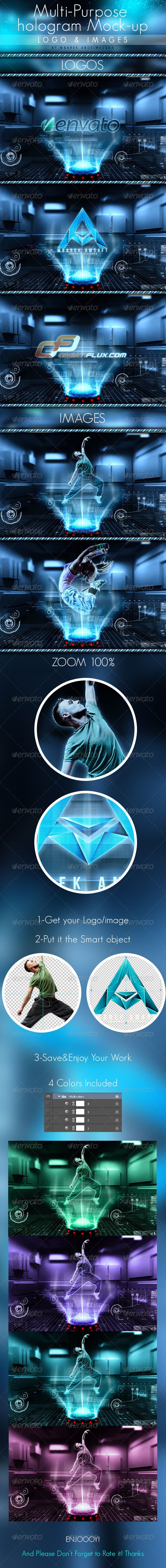 Multi-purpose hologram mock-up - Product Mock-Ups Graphics