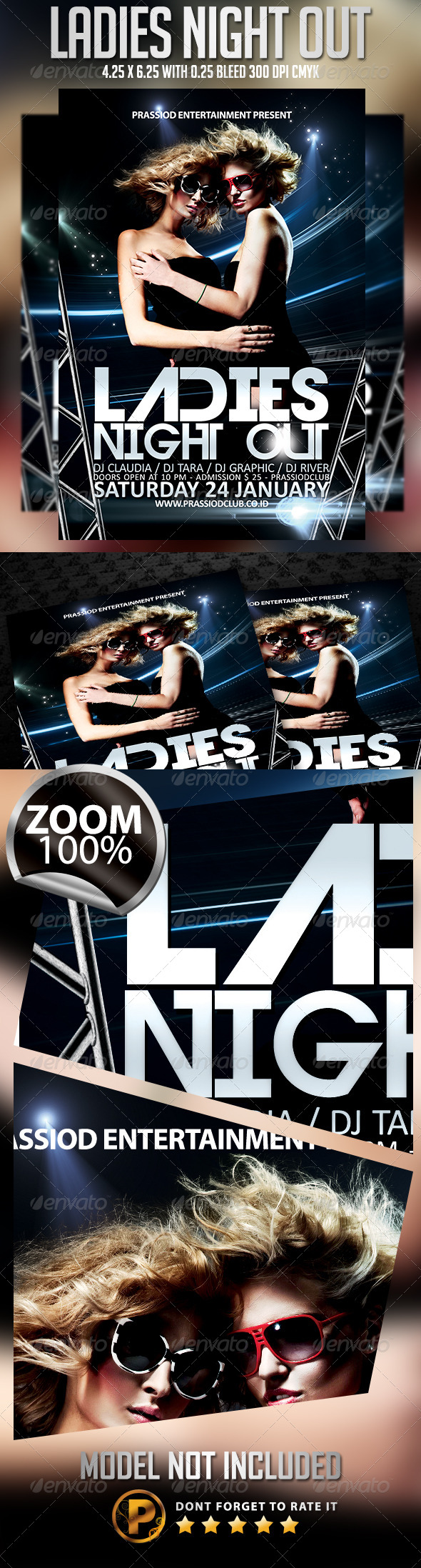 Ladies Night Out Flyer Template - Clubs & Parties Events