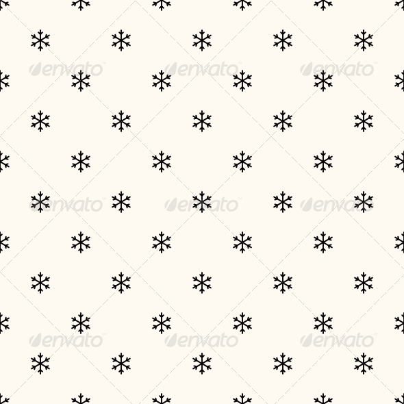 Vector Seamless Winter Retro Pattern - Patterns Decorative