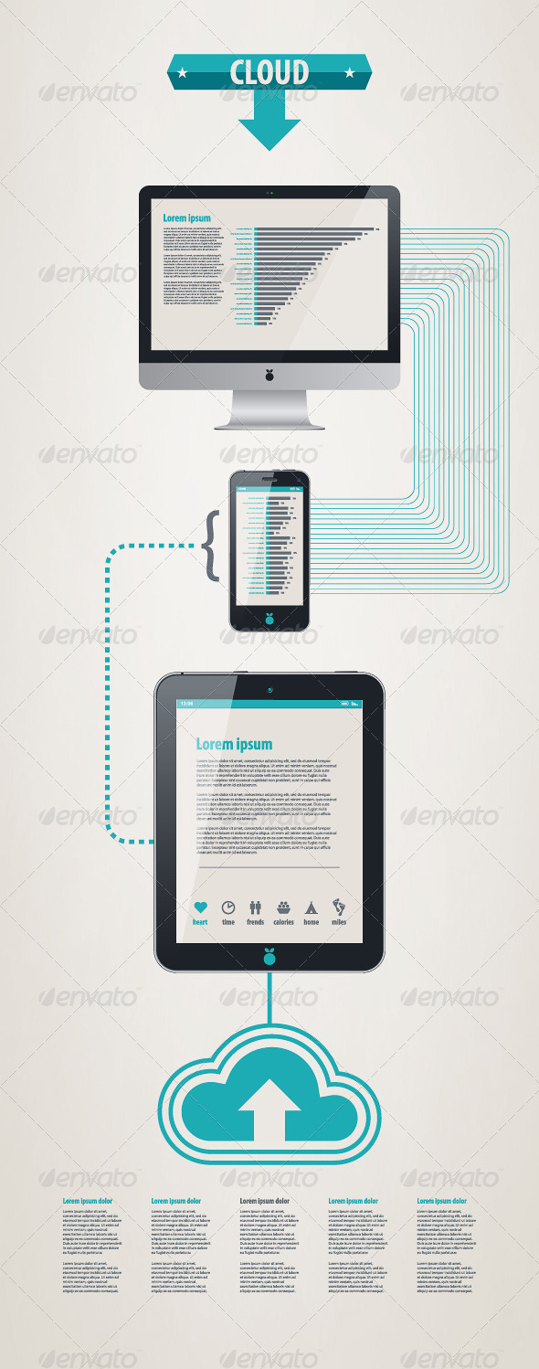 Element infographics cloud technologies - Infographics