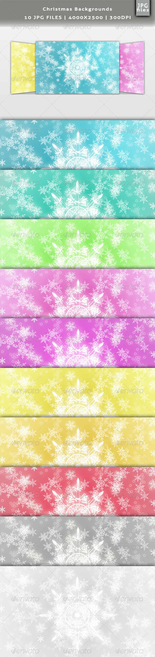 Christmas Backgrounds Set - Miscellaneous Backgrounds