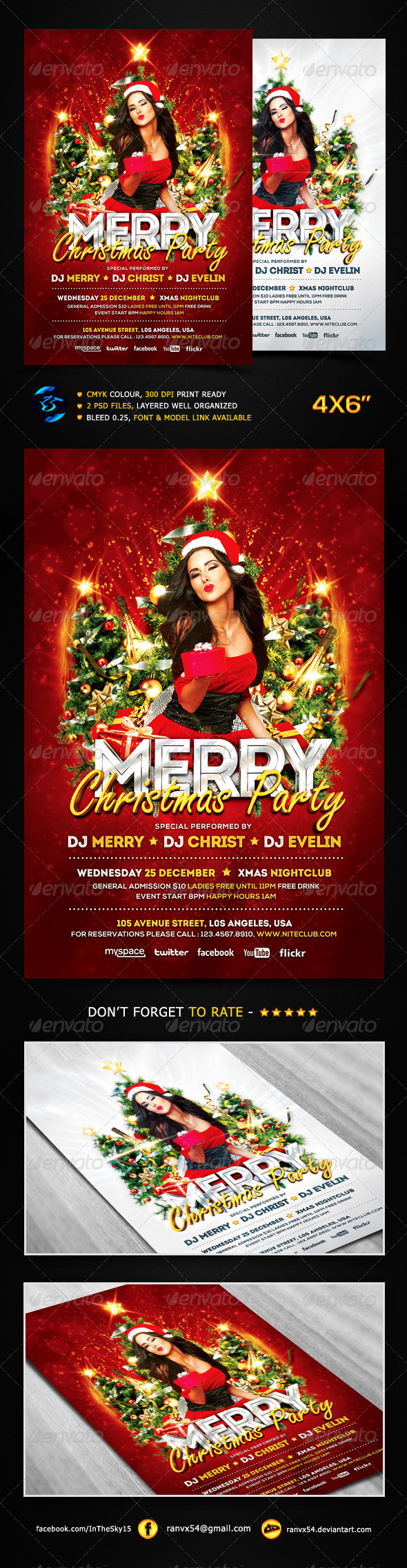 Merry Christmas Party Flyer Template - Events Flyers