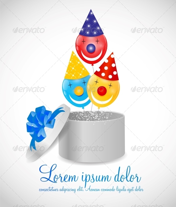 Color Glossy Balloons Background - Birthdays Seasons/Holidays