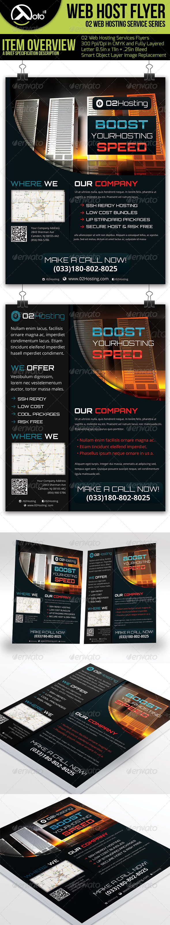 02 Web Hosting Service Flyers - Commerce Flyers