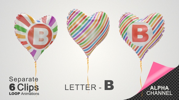 Balloons with Letter - B