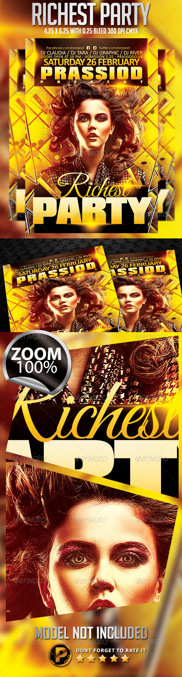 Richest Party Flyer Template - Clubs & Parties Events