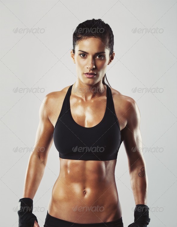Female athlete with muscular abs – Jacob Lund Photography Store