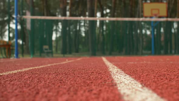Match Point with a Tennis Ball Hitting the Line alt