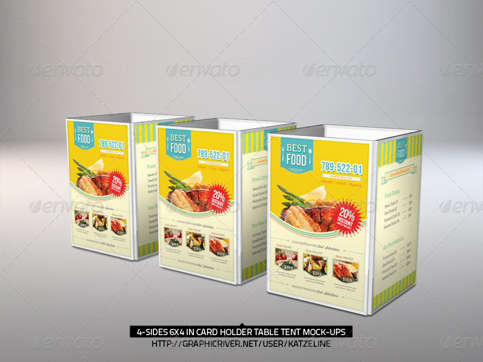 Table Tent Card Holder Mock Ups