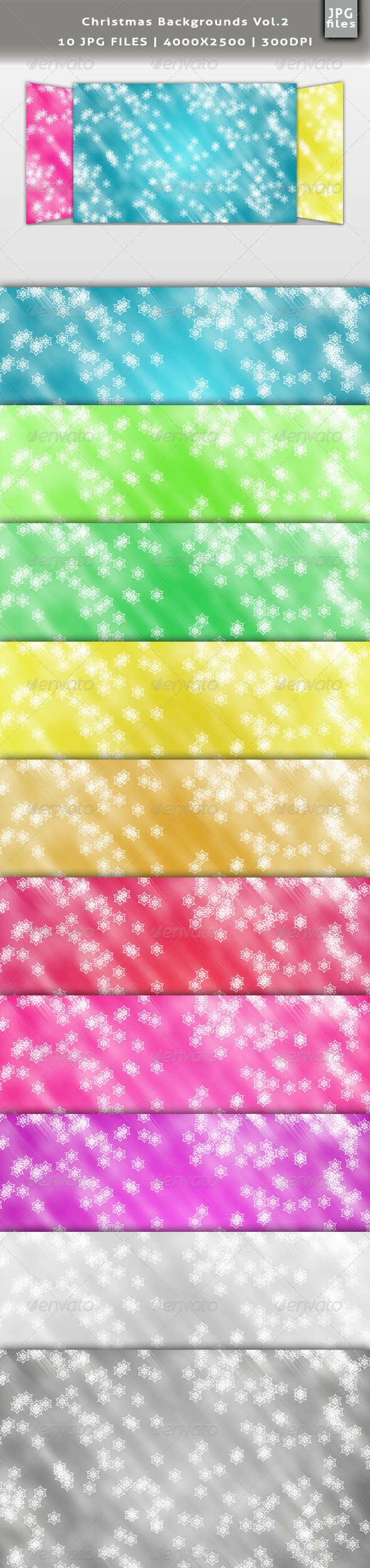 Christmas Backgrounds Set Vol. 2 - Miscellaneous Backgrounds