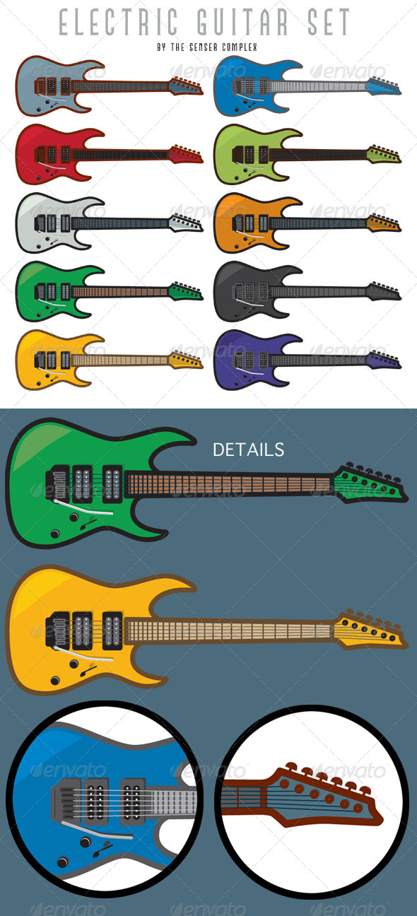Electric Guitar Set - Man-made Objects Objects