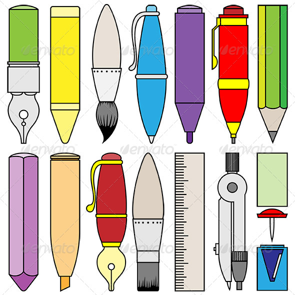 Writing Drawing and Painting Tools - Man-made Objects Objects