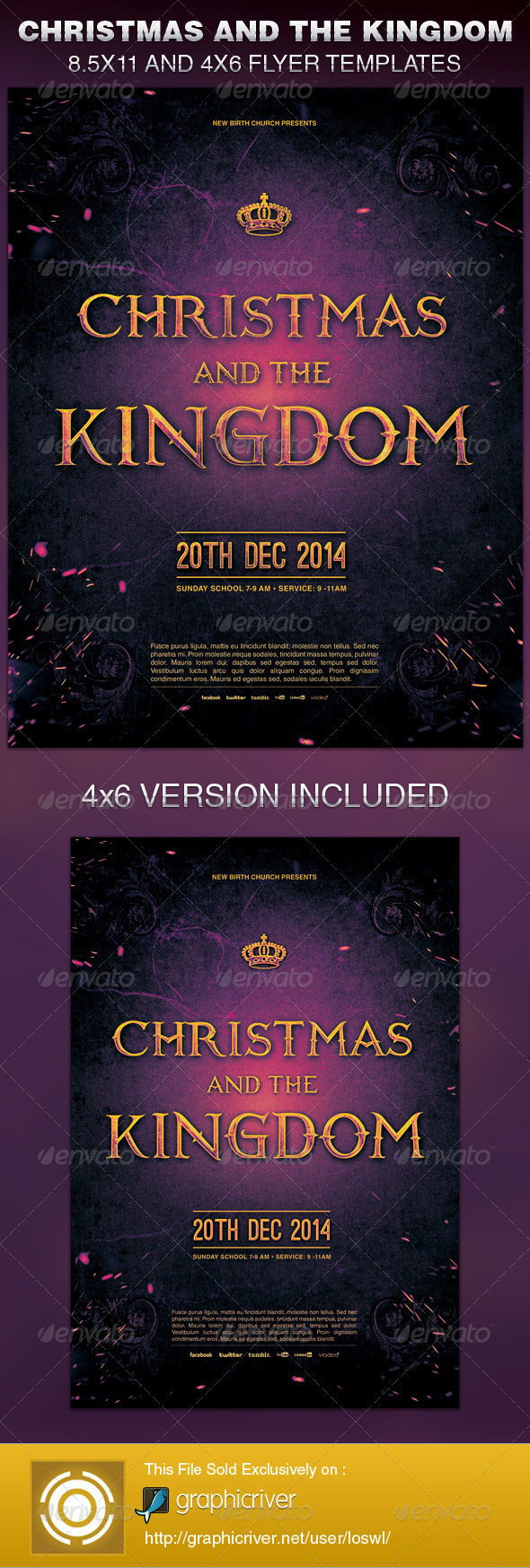 Christmas and the Kingdom Church Flyer Template - Church Flyers