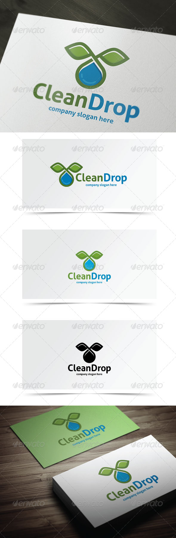 Clean Drop - Nature Logo Templates