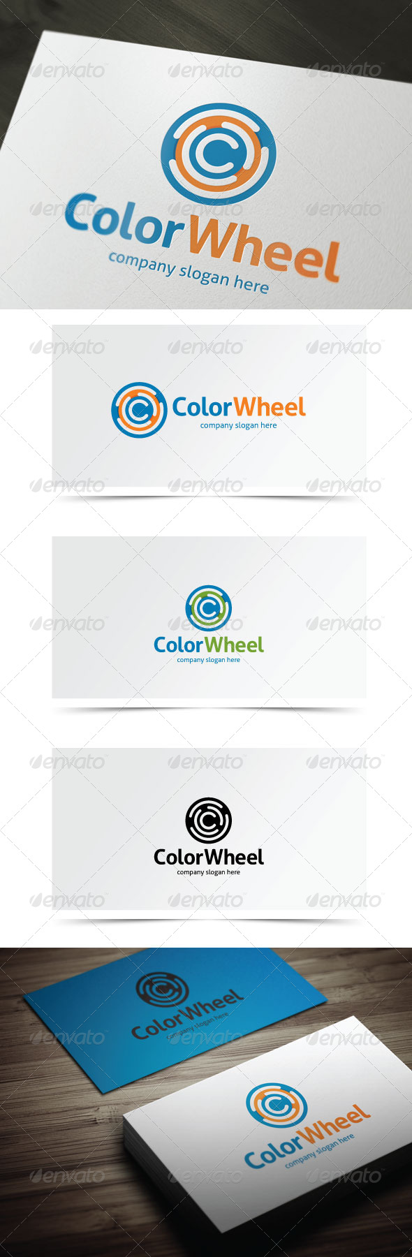 Color Wheel - Letters Logo Templates