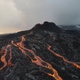 Lava eruption volcano at Sunset, Mount Fagradalsfjall, Iceland - VideoHive Item for Sale