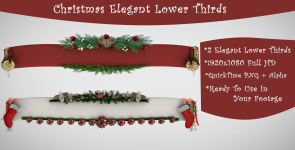 Christmas Elegant Lower Thirds