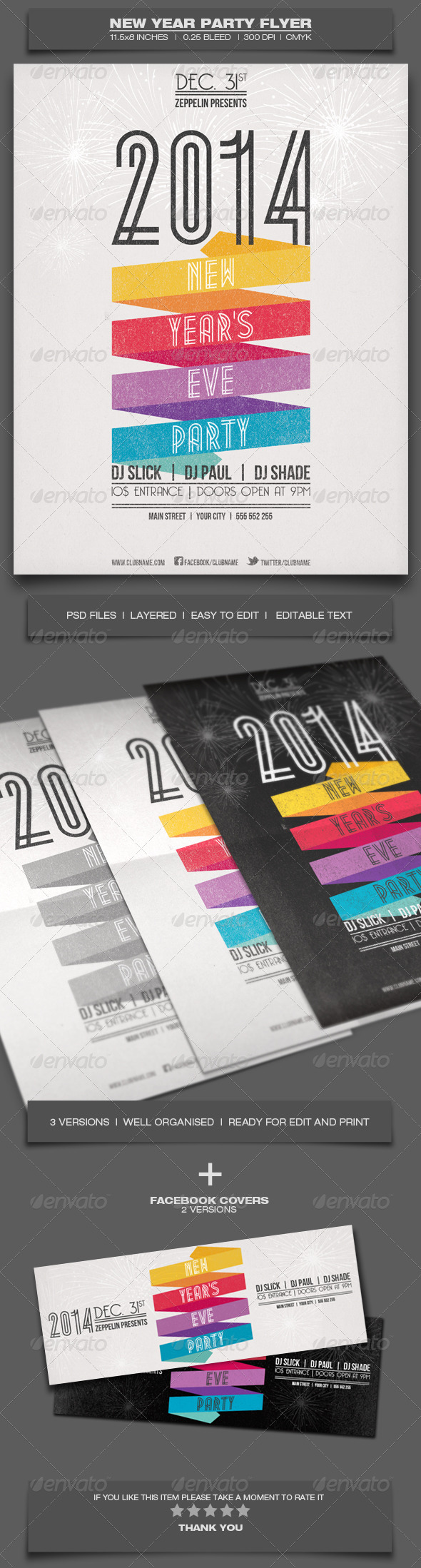 New Year Party - Event Flyer Template - Events Flyers