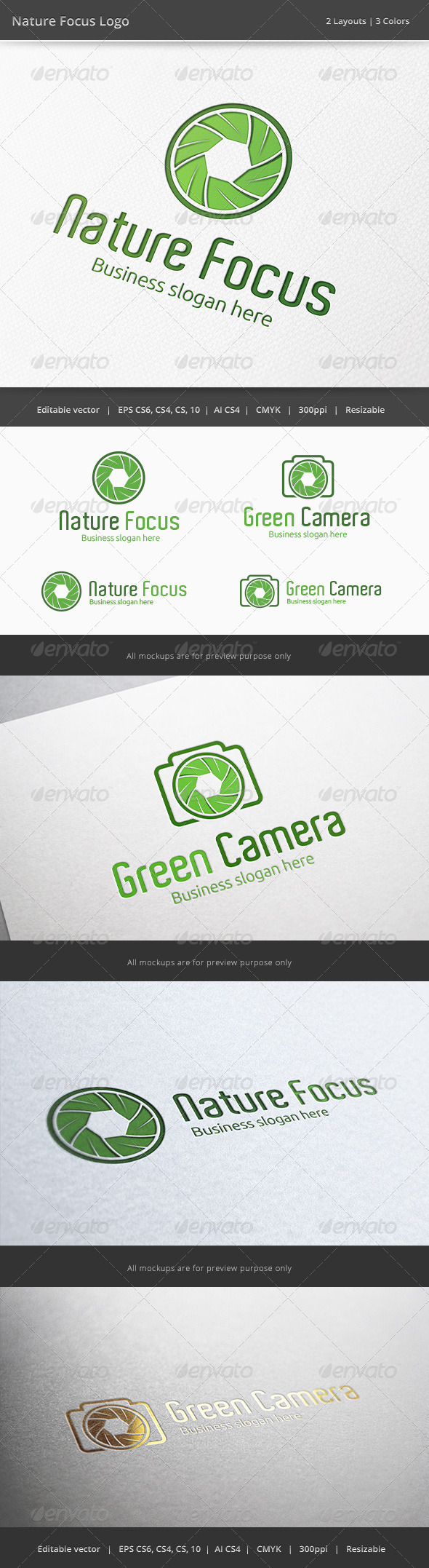 Nature Focus Photography Logo - Nature Logo Templates