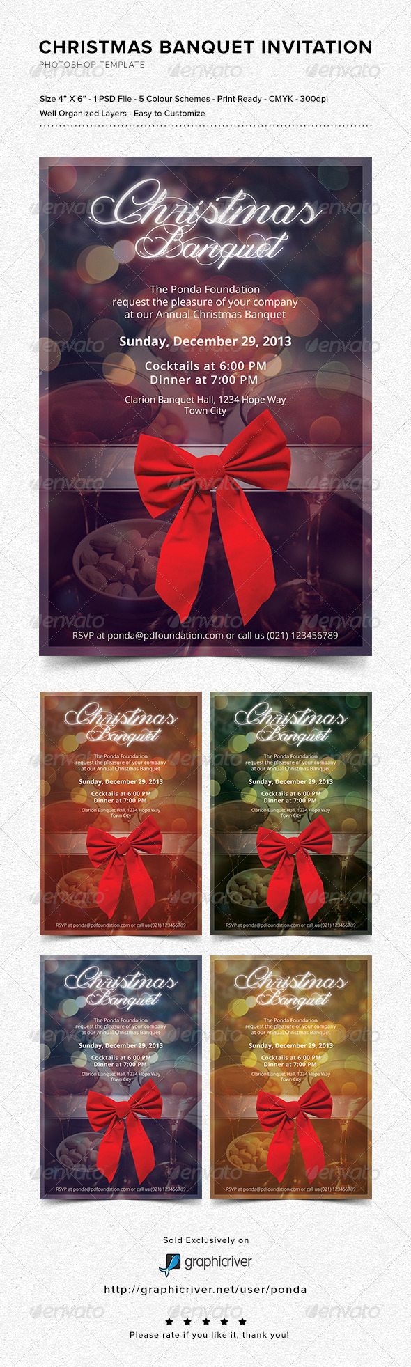 Christmas Banquet Invitation - Invitations Cards & Invites