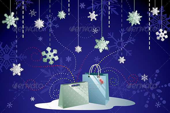 Winter Shopping Background - Commercial / Shopping Conceptual