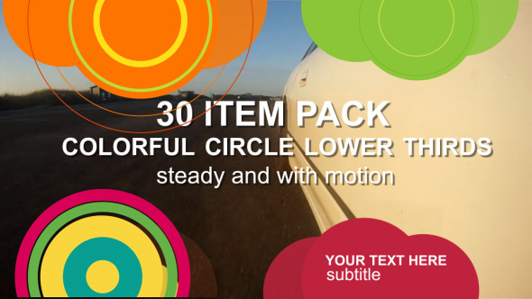 Stylish Circles Lower Thirds 30-Pack