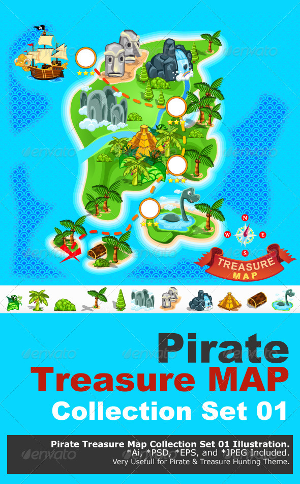 Pirate Treasure Map - Miscellaneous Characters