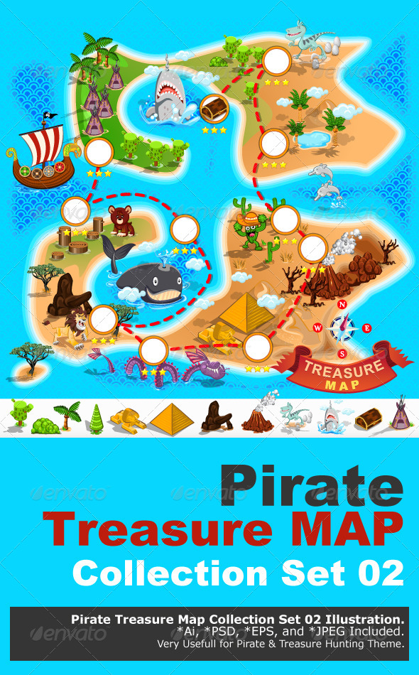 Pirate Treasure Map - Miscellaneous Characters