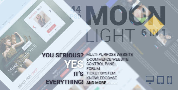 MoonLight MultipurposeeCommerce PSD - ThemeForest 6324797