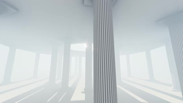 Islamic Futuristic White Pillars With Bright Sunlight 2 alt