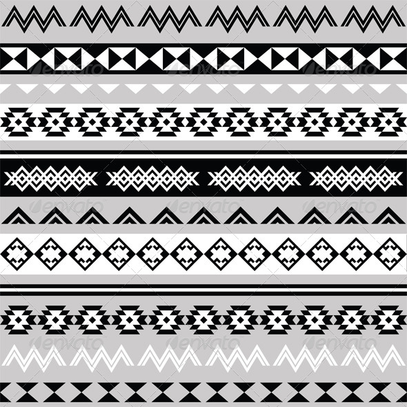 Tribal Ethinc Ztec Seamless Pattern - Patterns Decorative