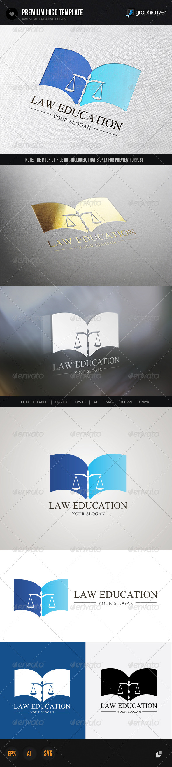 Law Education - Crests Logo Templates