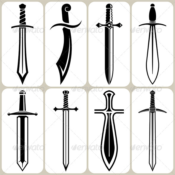 Sword Icons Set - Objects Vectors
