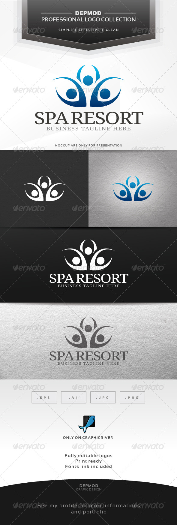 Spa Resort Logo - Humans Logo Templates