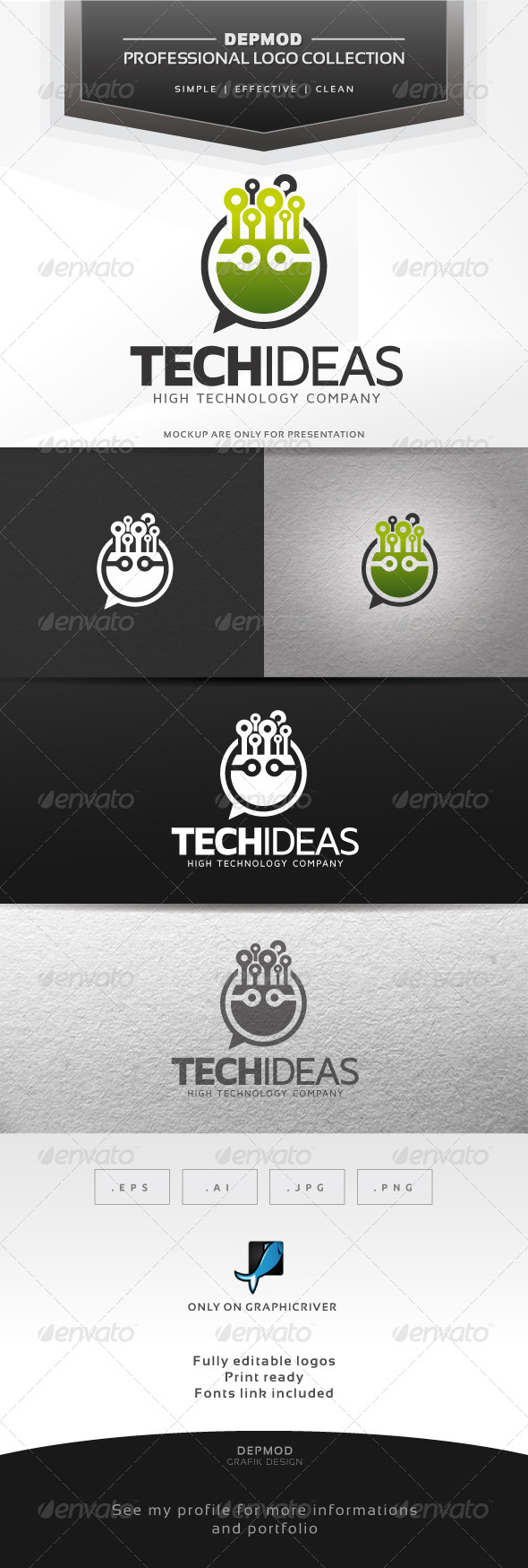 Tech Ideas Logo - Abstract Logo Templates