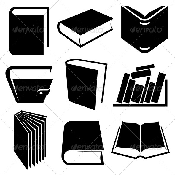 Book Icons Set - Objects Vectors