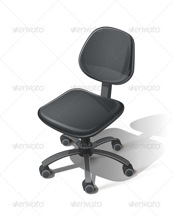 Black Office Chair - Man-made Objects Objects