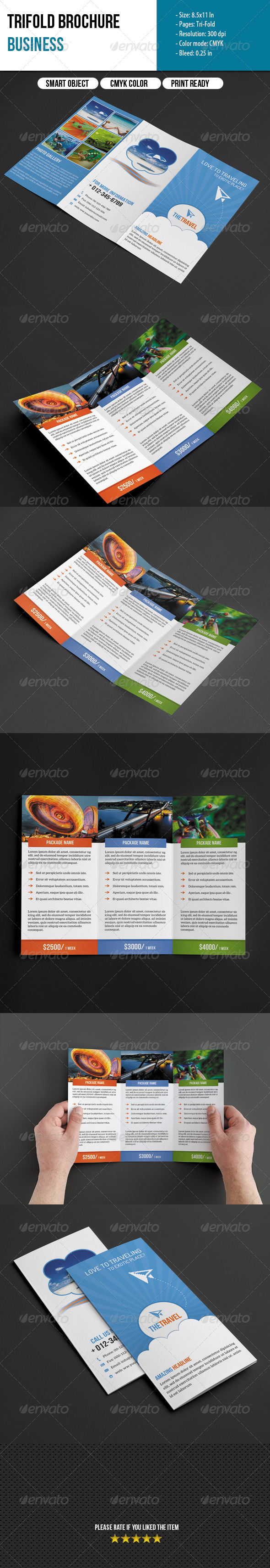 Trifold Brochure-Travel Business - Informational Brochures