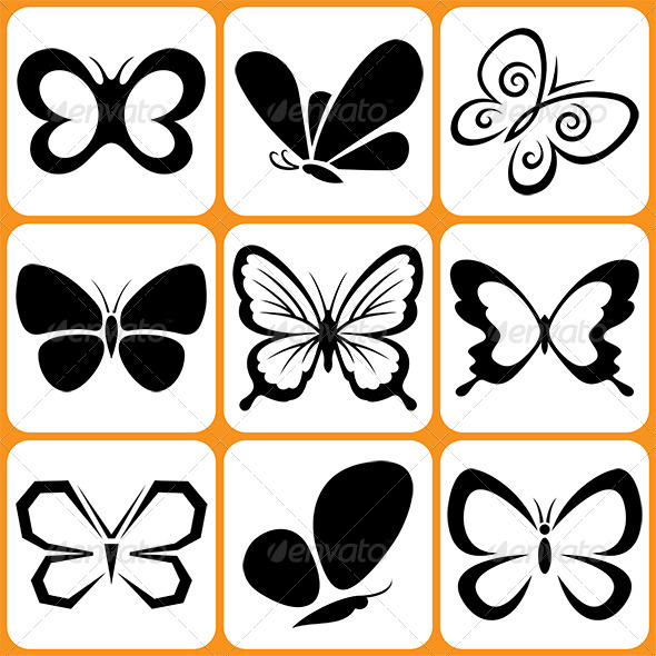 Butterfly Icons Set - Miscellaneous Characters