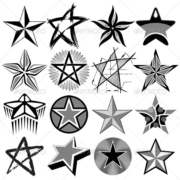 Stars Vector Set - Miscellaneous Vectors