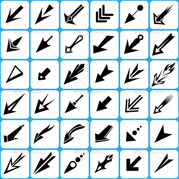 Cursor Pointer and Arrows Set - Miscellaneous Vectors