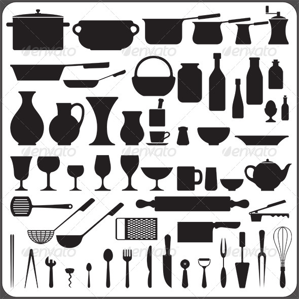 57 Kitchenware Objects - Man-made Objects Objects