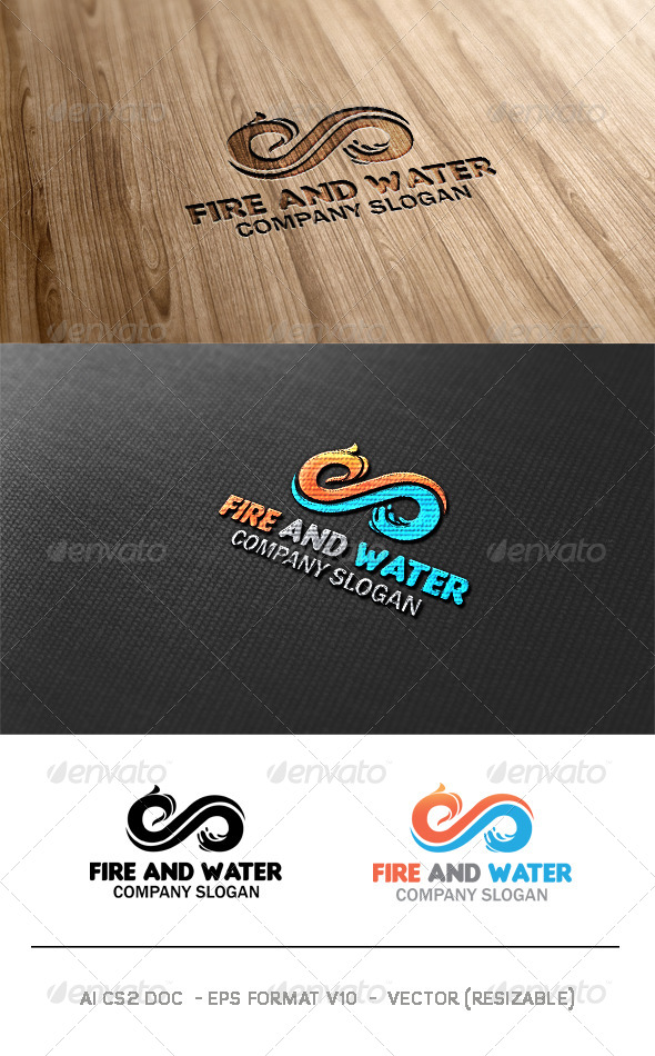 Fire And Water Logo - Symbols Logo Templates