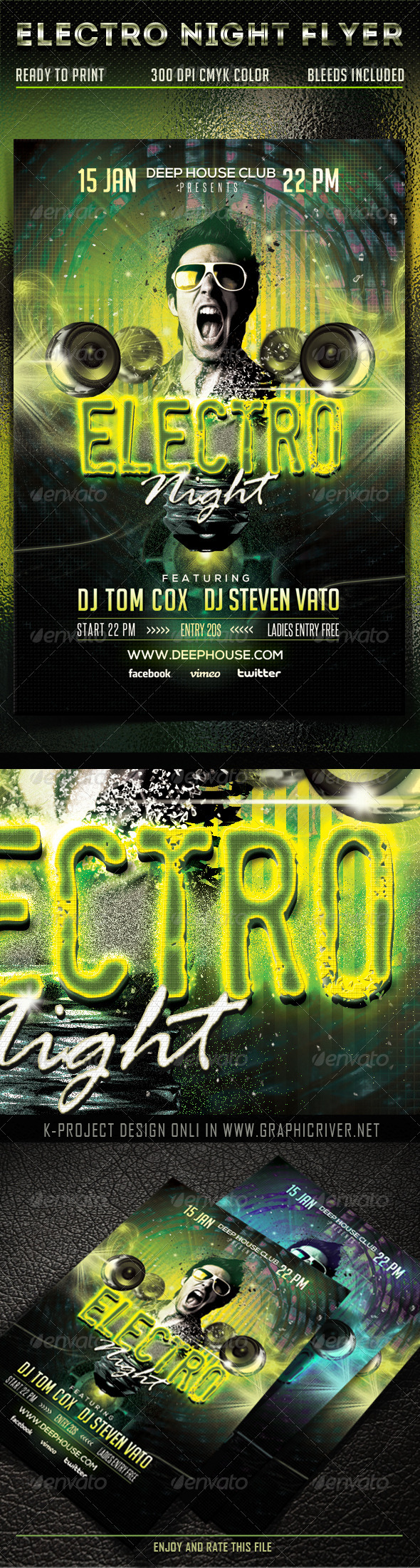 Electro Night Flyer - Clubs & Parties Events