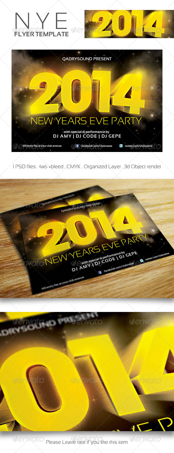 NYE Flyer Template - Clubs & Parties Events