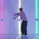 Dancing Man Young Talented Street Dancer Performing Freestyle Hip Hop Moves Against Bright Neon - VideoHive Item for Sale
