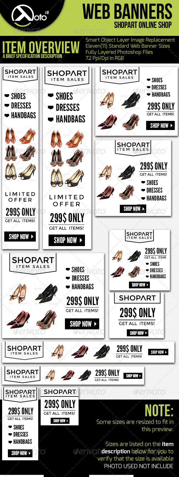 ShopArt Online Shopping Web Banners - Banners & Ads Web Elements