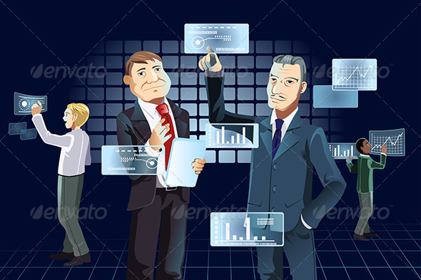 Businessmen and New Technology - Business Conceptual