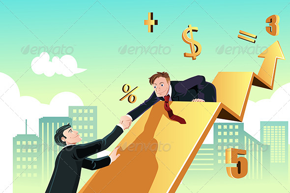 Businessman Helping - Business Conceptual